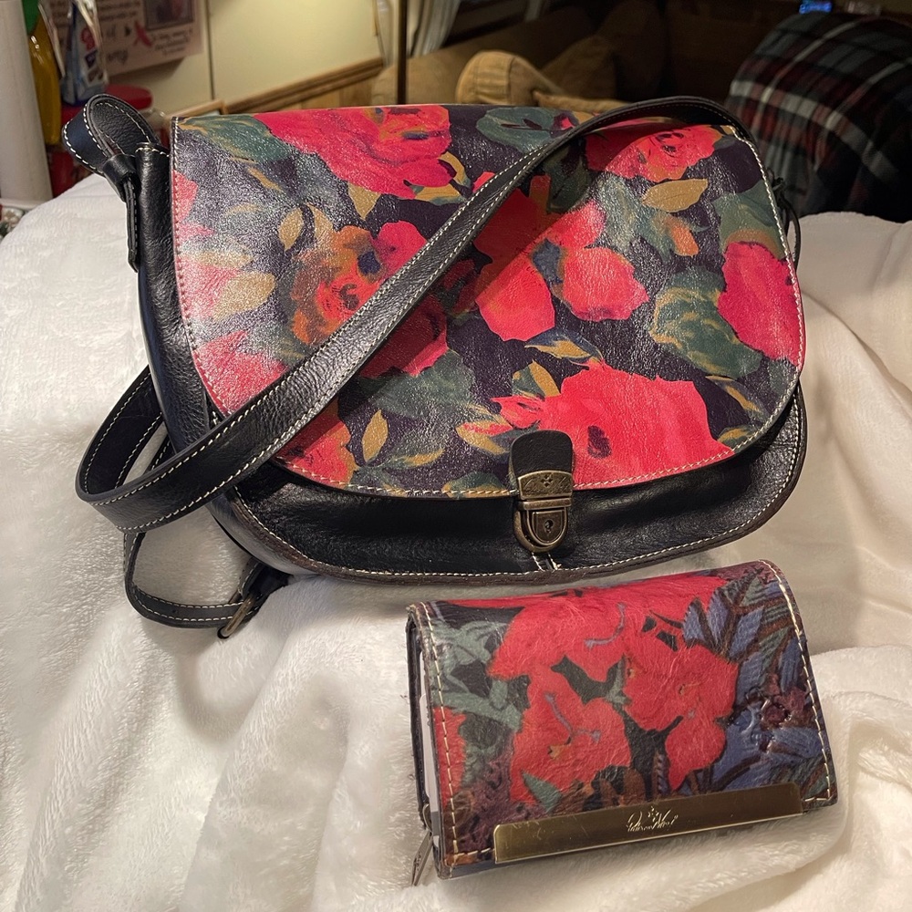 PATRICIA NASH Braidi Italian Leather Midsummer Large Bag walletHeritage set - Picture 2 of 16